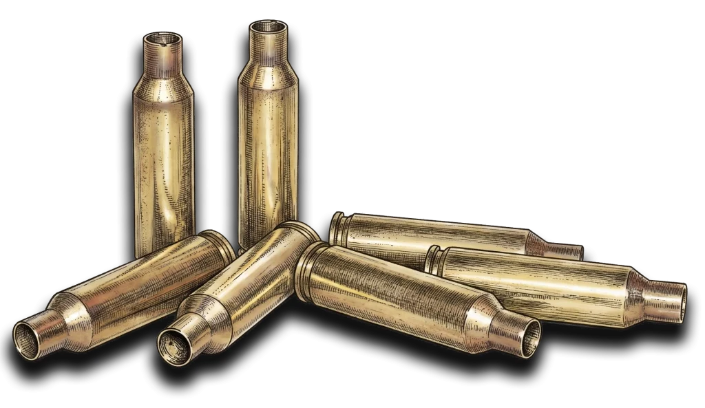 Brass cartridge cases.